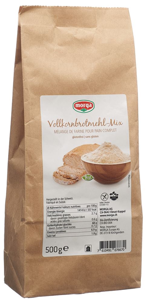MORGA Vollkornbrot-Mehl-Mix gf Bio 500g