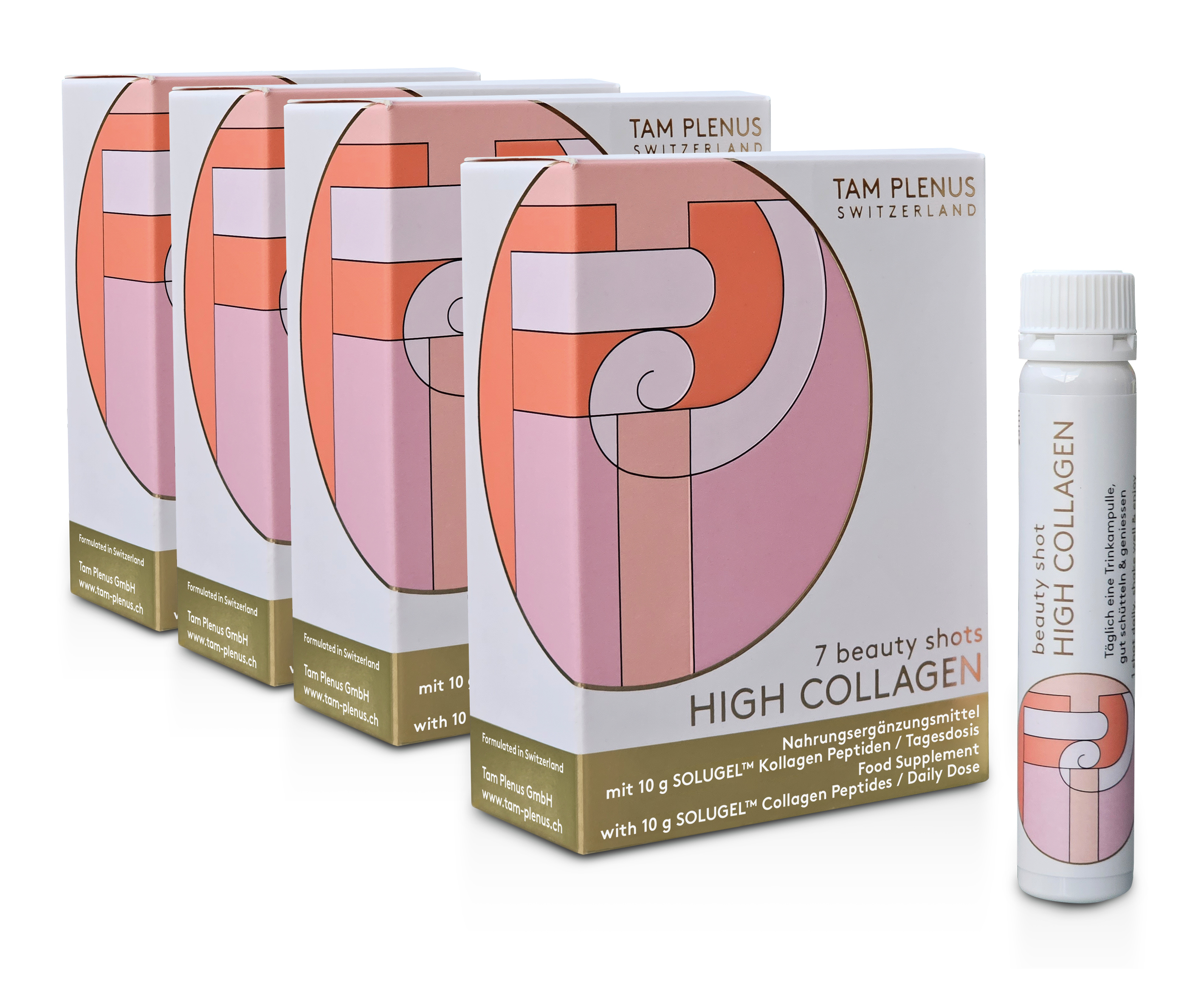 TAM PLENUS High Collagen Shots 4x 7 Trinkamp 25ml (Monatskur) TAM PLENUS High Collagen Shots 4x 7 Trinkamp 25ml (Monatskur)