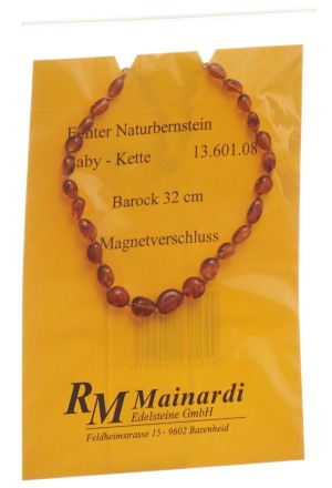 MAINARDI Natur Bernstein 32cm Barock Magnetverschlussuss