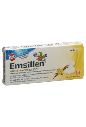 Emsillen Kinder-Halstabletten mit Vanille 20 Stück Emsillen Kinder-Halstabletten mit Vanille 20 Stück