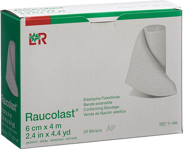 Raucolast elastische Fixierbinde 6cmx4m 20 Stück