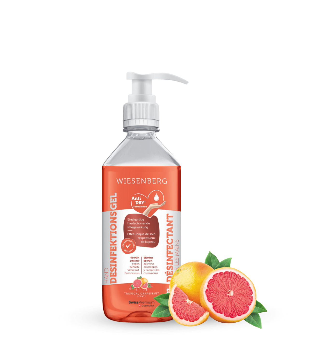 Wiesenberg Hand Desinfektion Gel Tropical Grapefruit 500ml