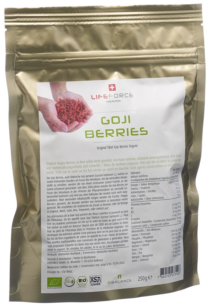 QiBalance Goji Berries getrocknet Bio Btl 250g