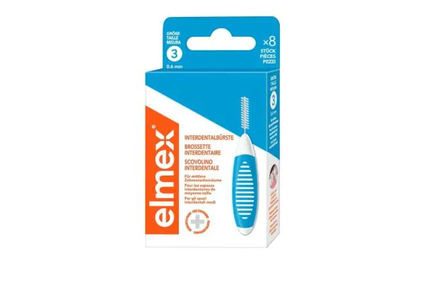 ELMEX Interdentalbürsten 0.6mm blau 8 Stück ELMEX Interdentalbürsten 0.6mm blau 8 Stück