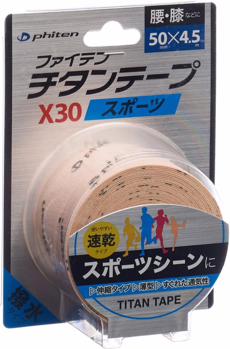 Phiten Aquatitan Tape X30 Sport 5 cm x 4.5 m elastisch beige