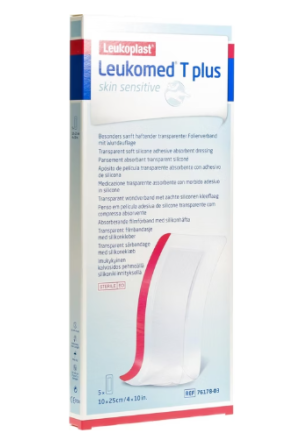 Leukomed T plus transparenter Verband 10 x 25 cm 5 Stück