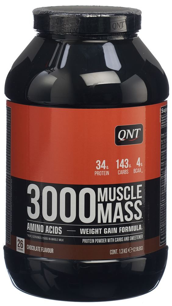 QNT Muscle Mass 3000 Chocolate Ds 1.3kg QNT Muscle Mass 3000 Chocolate Ds 1.3kg