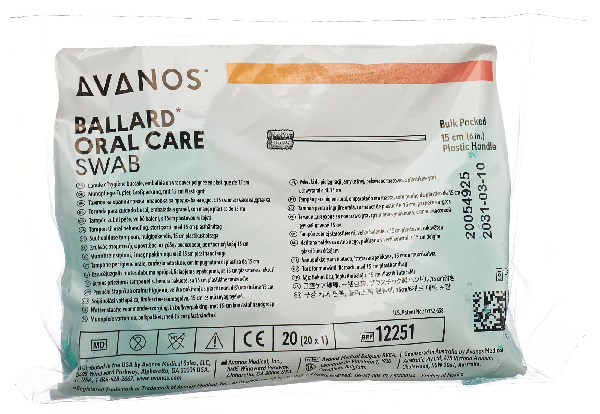 AVANOS Mundpflegestäbchen Oral Care Swab Btl 20 Stück