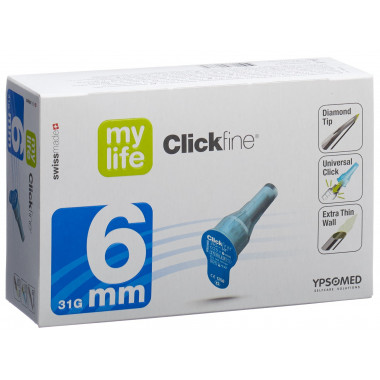 MYLIFE CLICKFINE Pen Nadeln 6mm 31G 100 Stück MYLIFE CLICKFINE Pen Nadeln 6mm 31G 100 Stück