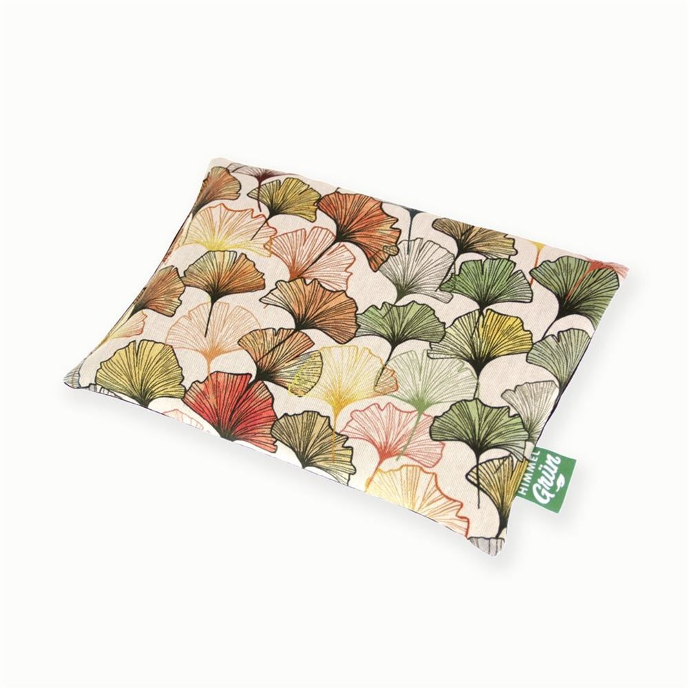 Himmelgrün Kirschkernkissen 30x20cm Ginkgoblätt