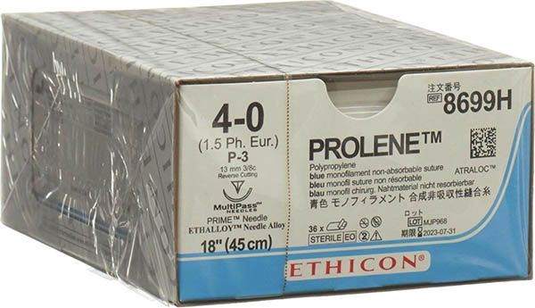 PROLENE 45cm blau 4-0 P-3 36 Stück