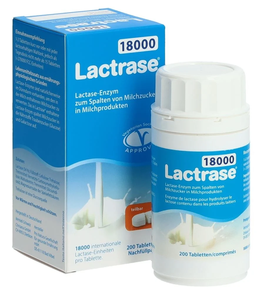 Lactrase Tabletten 18000 IE Dose 200 Stück