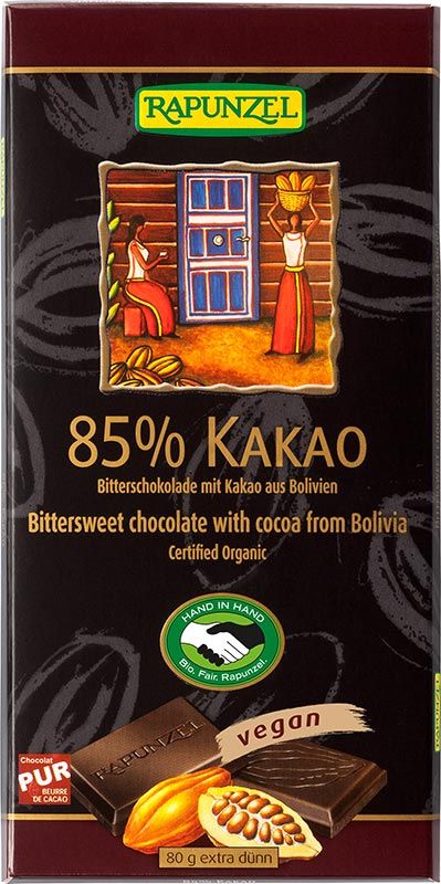RAPUNZEL Zartbitterschokolade 85% Kakao 80g RAPUNZEL Zartbitterschokolade 85% Kakao 80g