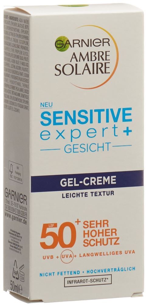Ambre Solaire Sensitive Expert Gesicht Gel Cream SPF 50 Tb 50ml Ambre Solaire Sensitive Expert Gesicht Gel Cream SPF 50 Tb 50ml