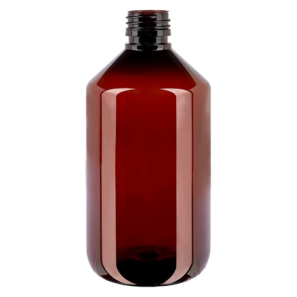 HEIDAK Recy PET Flasche 500 ml braun ohne Verschluss 25 Stück