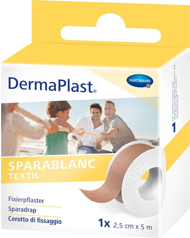 DermaPlast® Sparablanc Textil 2.5cmx5m hautfarbe DermaPlast® Sparablanc Textil 2.5cmx5m hautfarbe