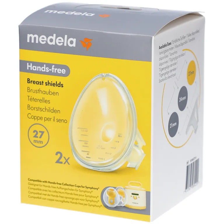 Medela Hands-free Brusthauben 27mm Symphony 2 Stück