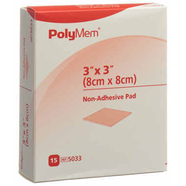 PolyMem Wundverband 8x8cm Non Adhesive steril 15 Stück