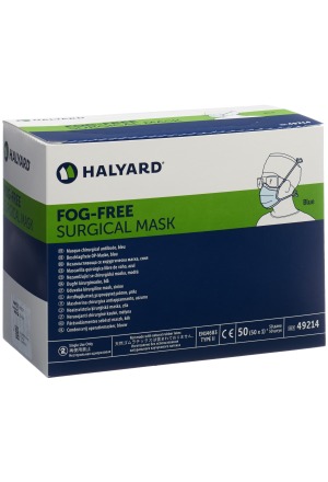 HALYARD OP Maske Fog Free blau Typ II Disp 50 Stück