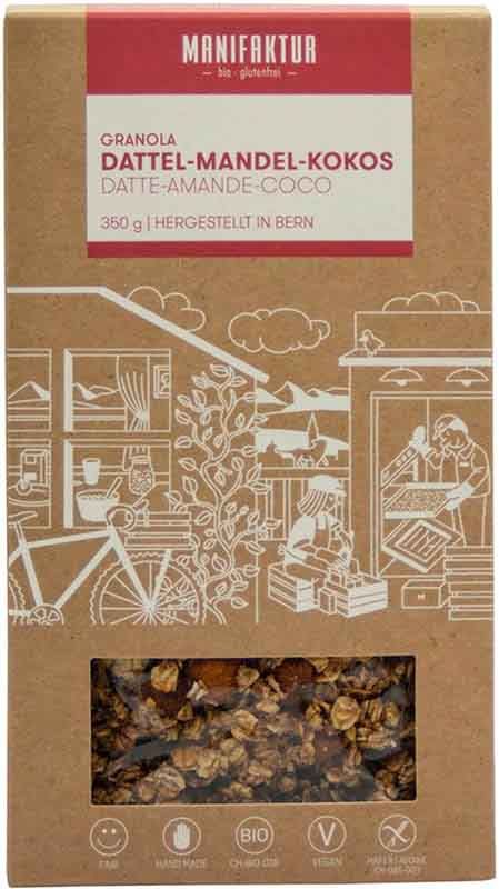 MANIFAKTUR Granola Datteln Mandeln&Kokos Bio 350g MANIFAKTUR Granola Datteln Mandeln&Kokos Bio 350g