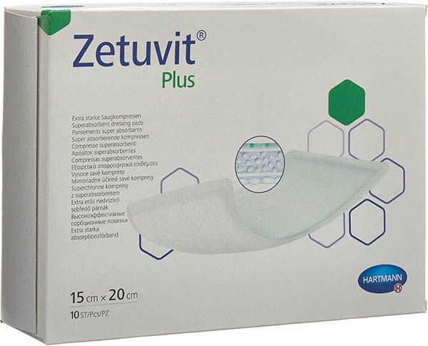 Zetuvit Plus Absorptionsverband 15x20cm 10 Stück