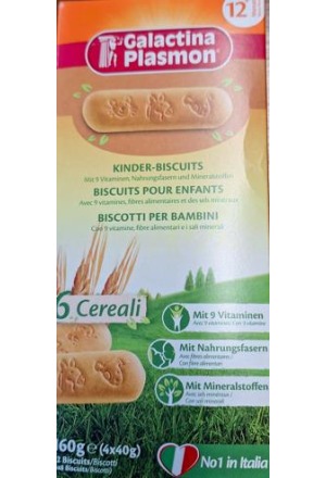 GALACTINA Plasmon 6 Cereali Kinder-Bisc 4 x 40g