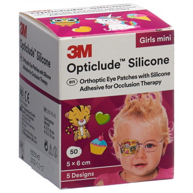 3M Opticlude Silicone Augenverband 5x6cm Mini Girls 50 Stück 3M Opticlude Silicone Augenverband 5x6cm Mini Girls 50 Stück