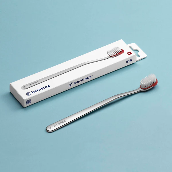 BERNINOX Zahnbürste 316 korallenrot sFuss offent