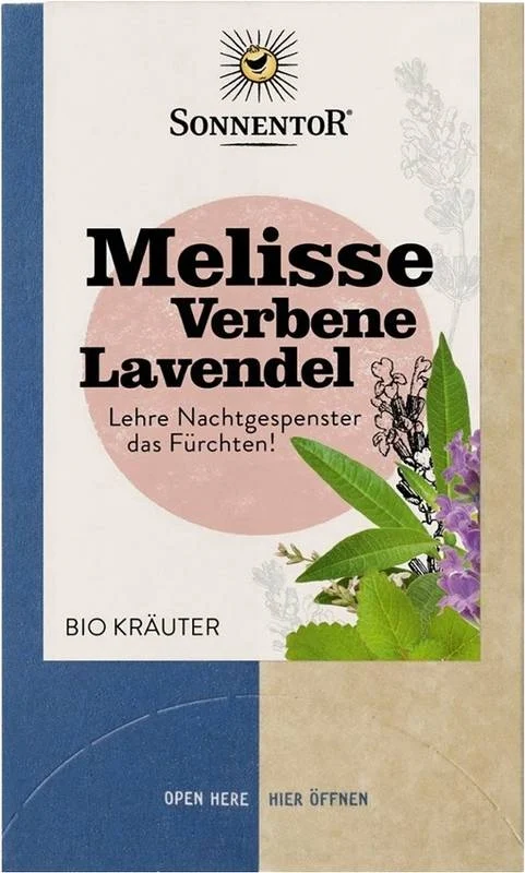 Sonnentor Melisse Verbene Lavend Tee BIO 18 Stück