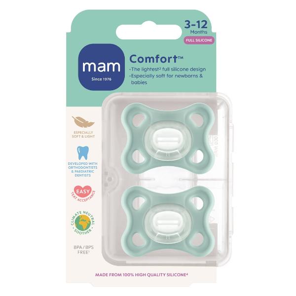 MAM Comfort Nuggi Silikon 0-12 Monate 2 Stück