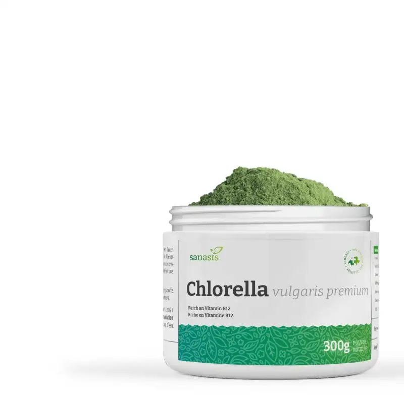 sanasis Chlorella Vulgaris Pulver vegan Dose 300g