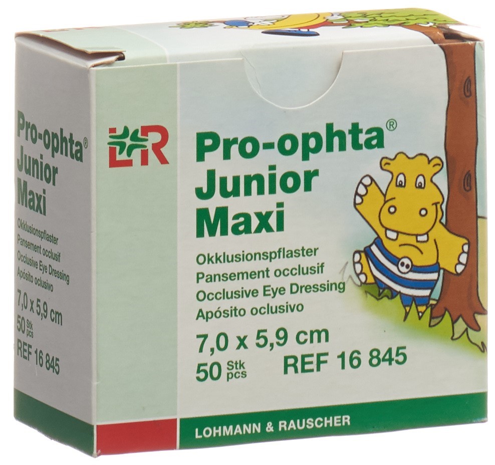 Pro-ophta Jun Augenpflaster maxi 7.0x5.9cm 50 Stück Pro-ophta Jun Augenpflaster maxi 7.0x5.9cm 50 Stück