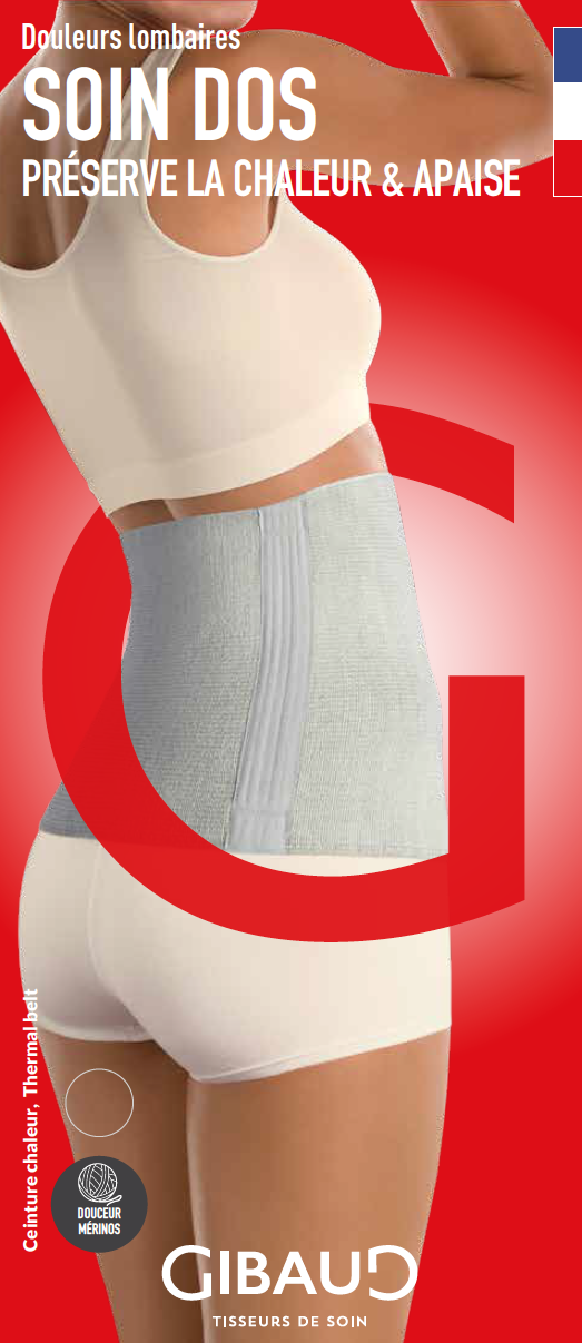 GIBAUD CHALEUR Nierenwärmer M 25cm anthrazit GIBAUD CHALEUR Nierenwärmer M 25cm anthrazit