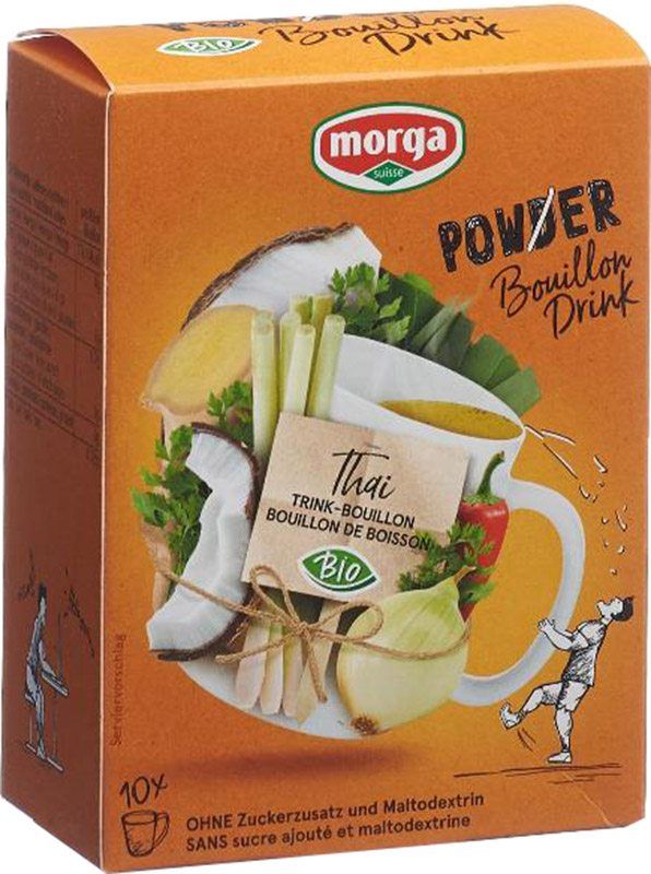 Morga PowerPowder BouillonDri Thai Bio 10 Btl 4g