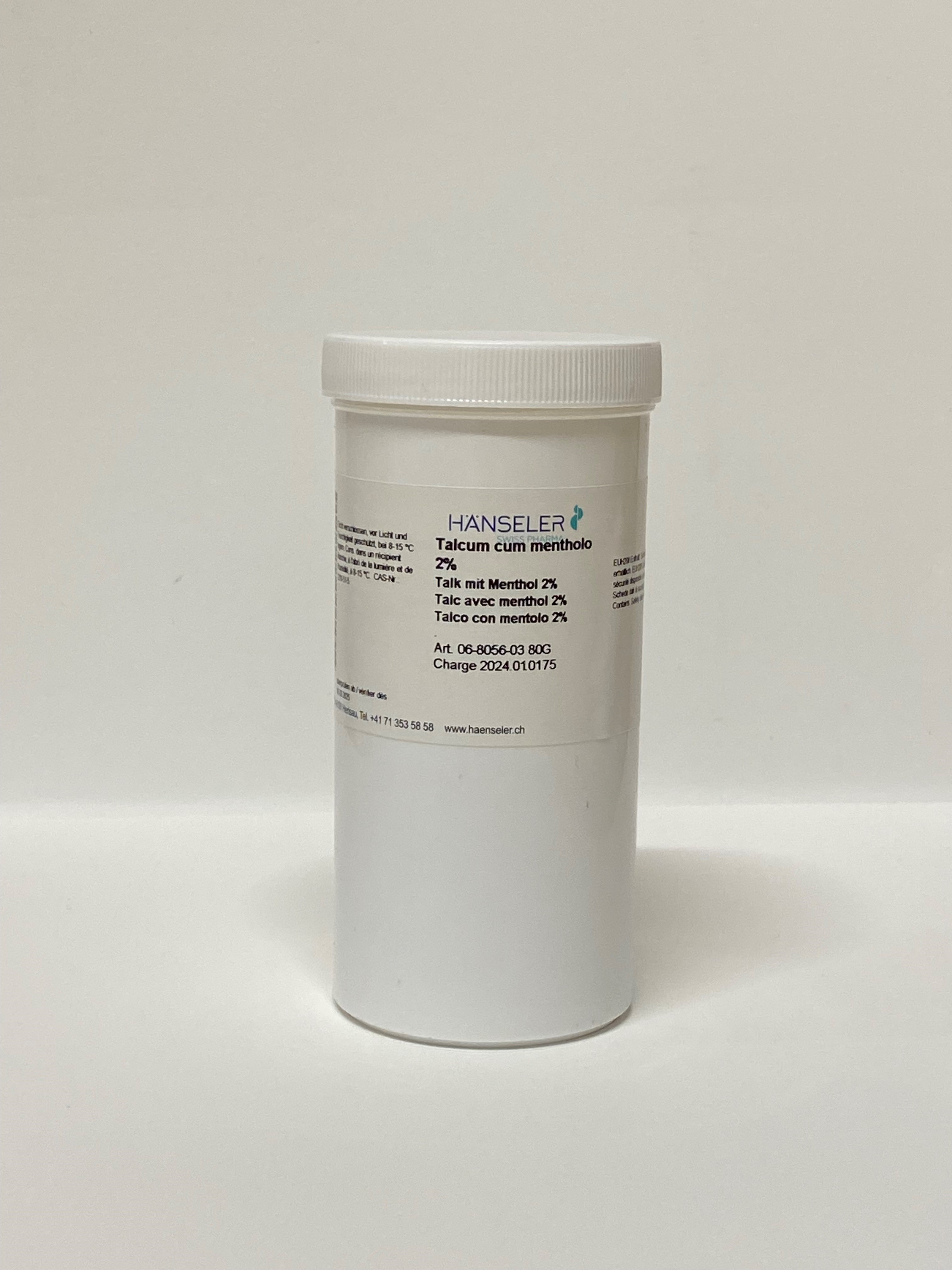 Hänseler Menthol Puder 2% 80g