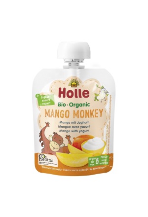 Holle Mango Monkey Pouchy Mango mit Joghurt 85g Holle Mango Monkey Pouchy Mango mit Joghurt 85g
