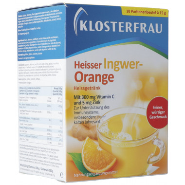 Klosterfrau Heissgetränk Heisser Ingwer-Orange 10x15g