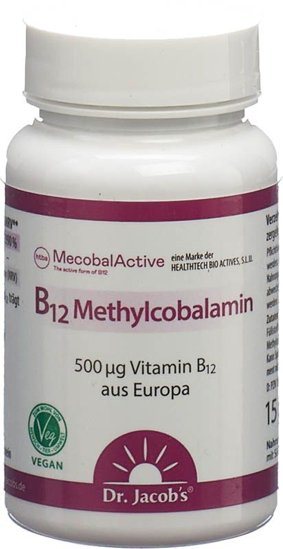 Dr. Jacob's B12 Methylcobalamin Tabl Ds 60 Stück Dr. Jacob's B12 Methylcobalamin Tabl Ds 60 Stück
