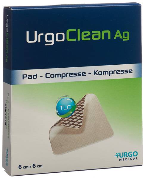 Urgoclean Ag Hydro Polyacryl 6 x 6 cm haftend 10 Stück