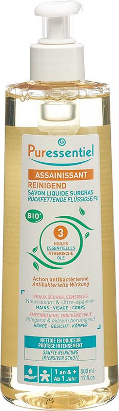 Puressentiel Rückfettende Flüssigseife Nachfüllung 500ml Puressentiel Rückfettende Flüssigseife Nachfüllung 500ml