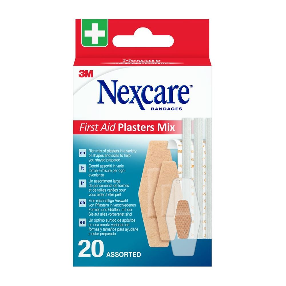 3M Nexcare First Aid Pflasters Mix assortiert 20 Stück 3M Nexcare First Aid Pflasters Mix assortiert 20 Stück