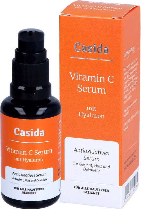 Casida Vitamin C Serum mit Hyaluron Dispenser 30ml