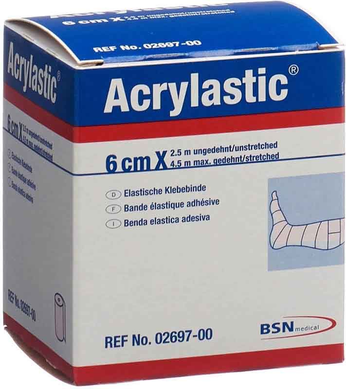 Acrylastic Pflasterbinde 2.5mx6cm elastisch Acrylastic Pflasterbinde 2.5mx6cm elastisch
