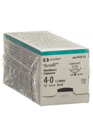 NOVAFIL 45cm blau 4-0 C-13 12 Stück