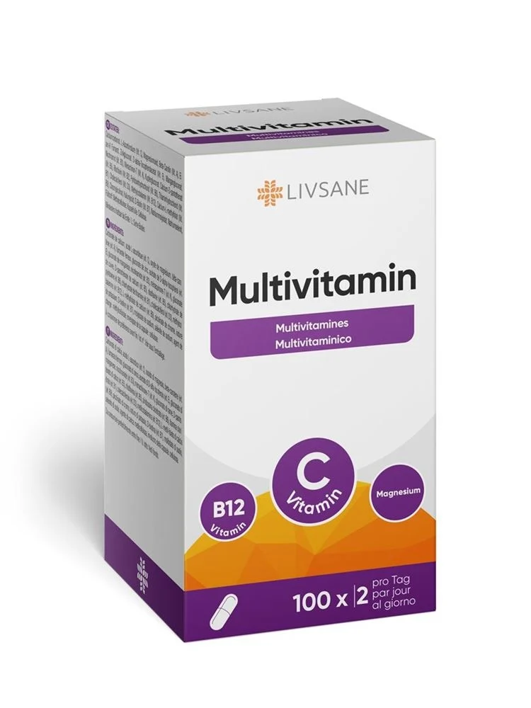 Livsane Multivitamin Kapseln Glas 100 Stück