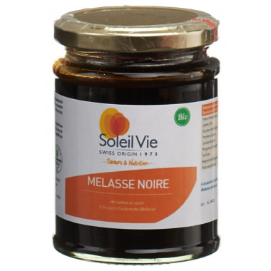 Soleil Vie Schwarze Melasse Rohrzucker Bio 340g Soleil Vie Schwarze Melasse Rohrzucker Bio 340g