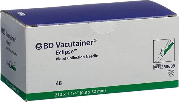 VACUTAINER Eclipse Kanüle 21G 0.8x32mm grün 48 Stück