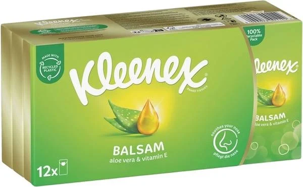 Kleenex Balsam Taschentücher 4lagig weiss à 9 Tücher 16 x 12 Stück