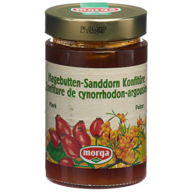 MORGA Konfitüre Sanddorn Hagebuttenmark 350g MORGA Konfitüre Sanddorn Hagebuttenmark 350g