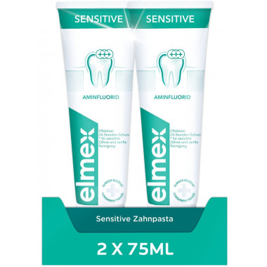 elmex SENSITIVE Zahnpasta Duo 2 x 75ml elmex SENSITIVE Zahnpasta Duo 2 x 75ml